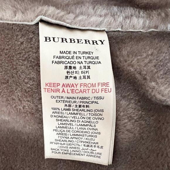Burberry Brit Lamb Suede Shearling Double Breasted Coat US 4 - Picture 9 of 10
